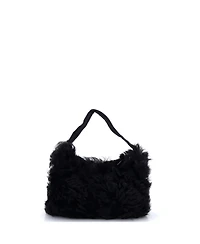 Pre-Owned Prada Mini Re-Edition 2000 Hobo Shearling