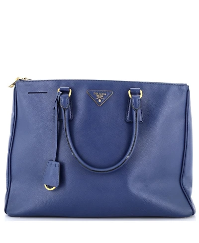 Pre-Owned Prada Large Double Zip Lux Tote Saffiano Leather