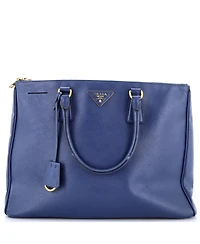 Pre-Owned Prada Large Double Zip Lux Tote Saffiano Leather