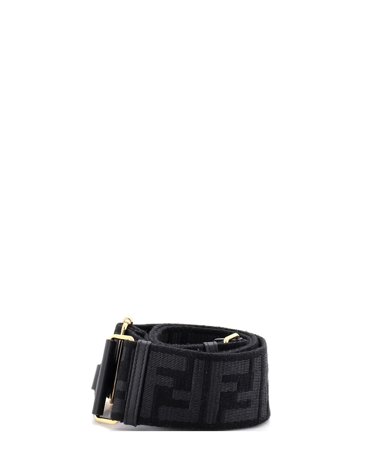 Pre-Owned Fendi Strap You Shoulder Strap Zucca Canvas with Leather