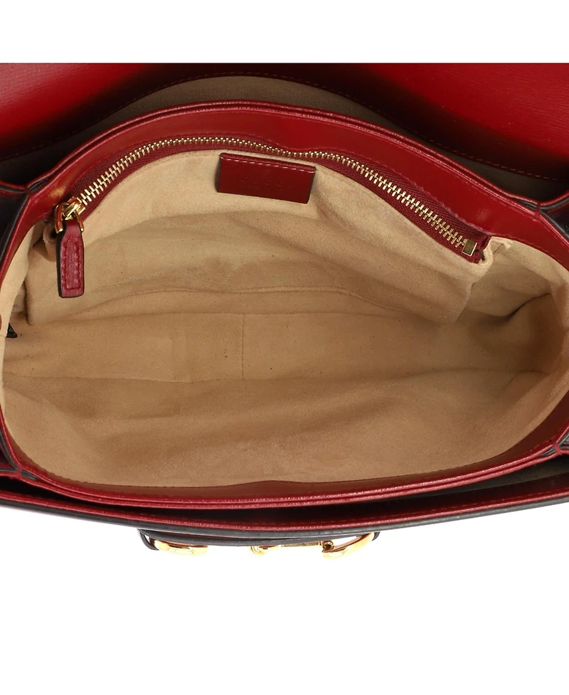 Pre-Owned Gucci Small Horsebit 1955 Shoulder Bag Gg Coated Canvas with Leather