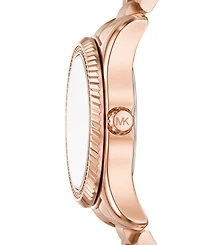 Michael Michael Kors Women's Lexington Three-Hand Rose Gold-Tone Stainless Steel Watch 33mm