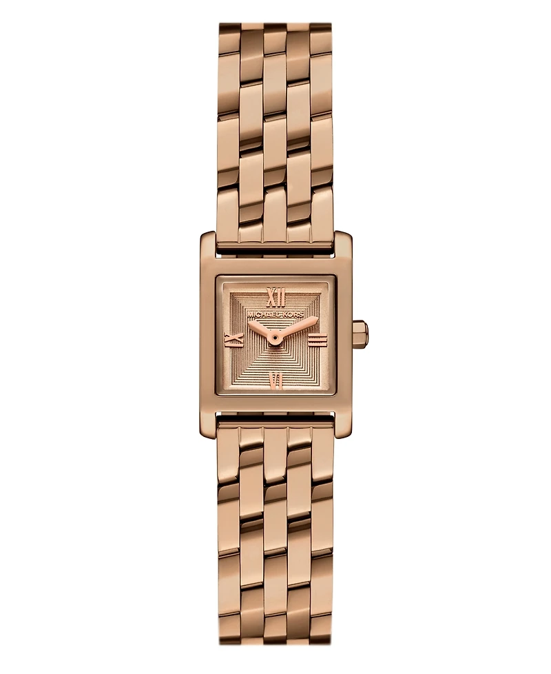 Michael Michael Kors Women's Georgie Two-Hand Beige Gold-Tone Stainless Steel Watch 19mm