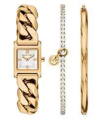 Michael Michael Kors Women's Georgie Two-Hand Gold-Tone Stainless Steel Watch 19mm