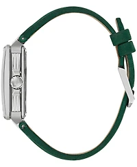 Bulova Men's Automatic Marc Anthony Series X Green Leather Strap Watch 41mm