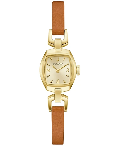 Bulova Women's Goddess of Time Jackie Brown Leather Strap Watch 18mm