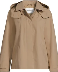 Lands' End Women's Squall Waterproof Hooded Short Mac Jacket