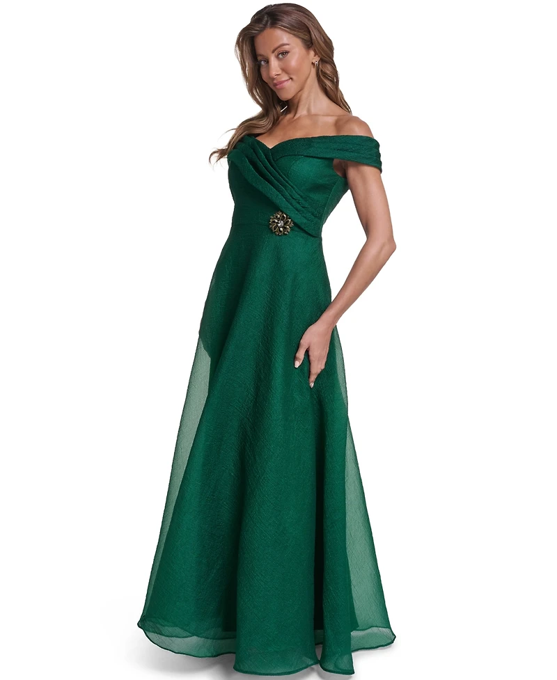 Eliza J Women's Off-the-Shoulder Ballgown Dress