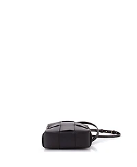Pre-Owned Bottega Veneta Mini Cassette Convertible Tote Maxi Intrecciato Leather