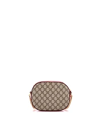 Pre-Owned Gucci Mini Chain Crossbody Bag Embroidered Gg Coated Canvas