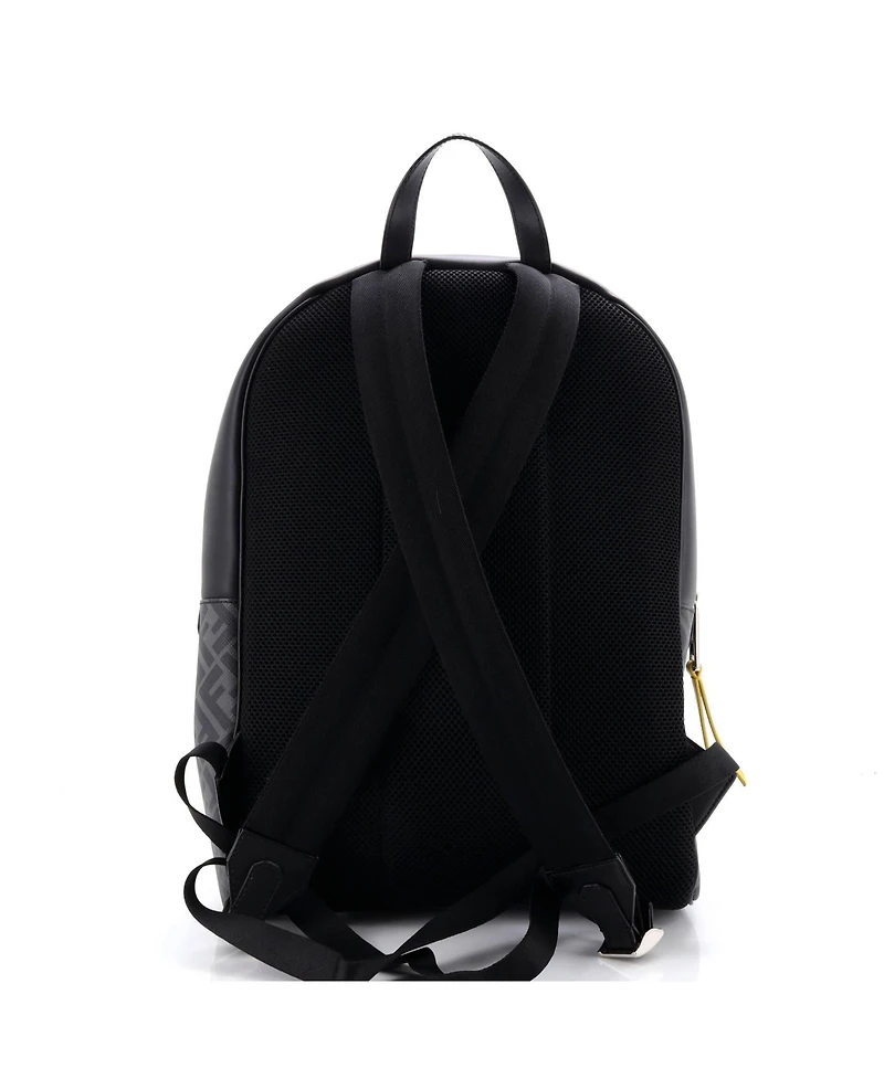 Pre-Owned Fendi Large Front Pocket Backpack Zucca Coated Canvas and Leather
