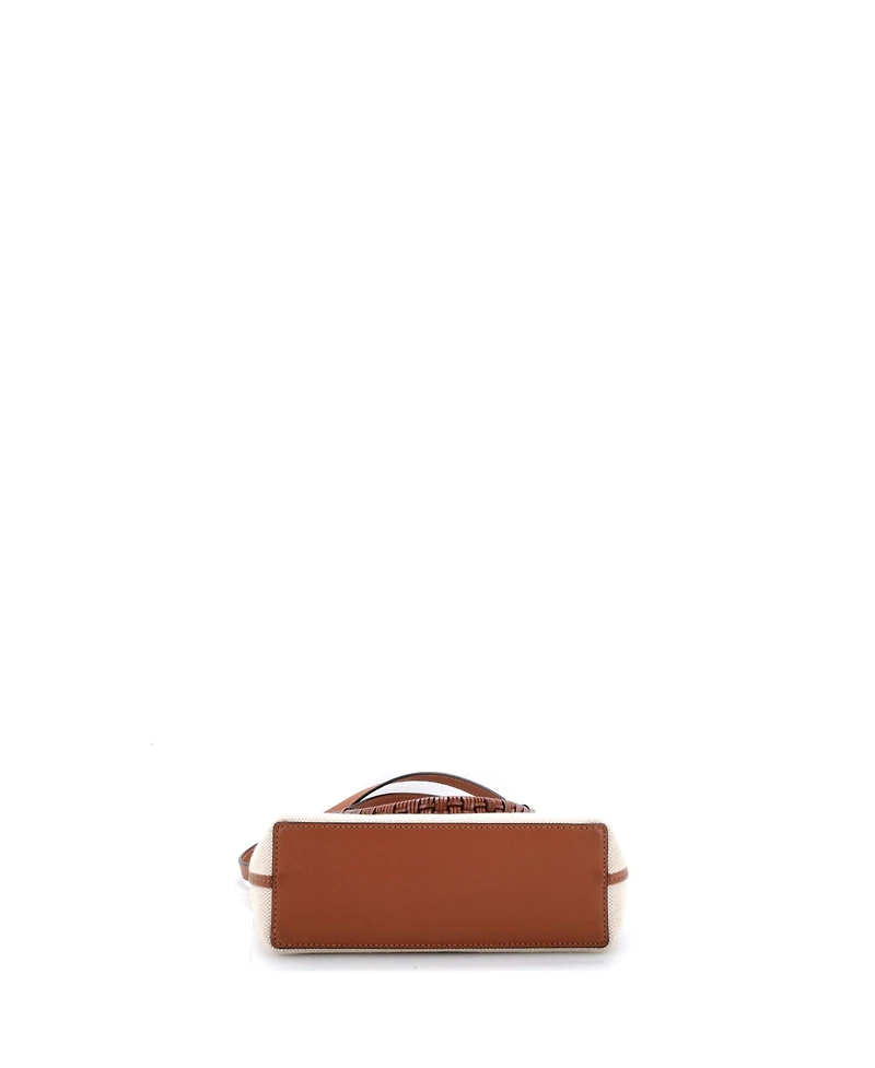 Pre-Owned Loewe Mini Anagram Square Basket Tote Canvas