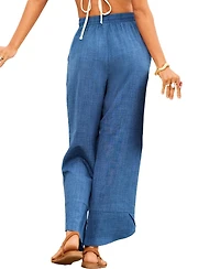 Cupshe Women's Big Step Blue Pants