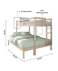 Grain & Grove Bear Plywood Twin Xl Queen Bunk Embossed