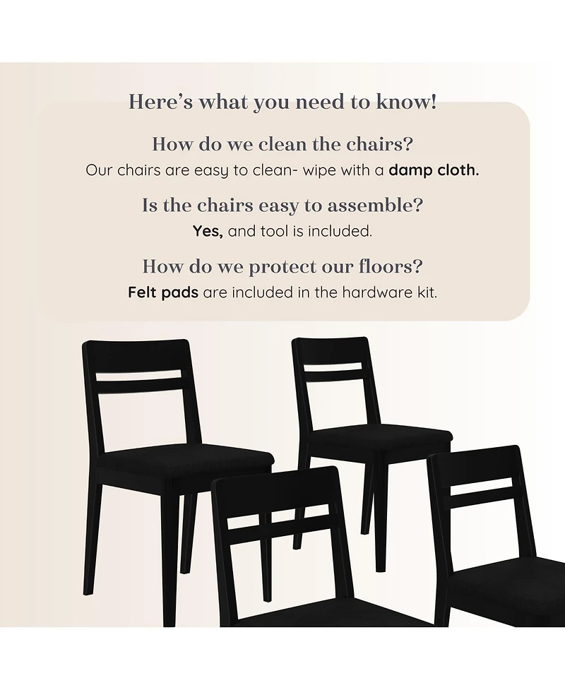 Grain & Grove Crew 4 piece Upholstered Dining Chair