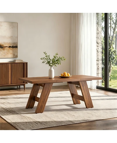 Streamdale Furniture 71'' Wood Grain Rectangular Dining Table for 6-8 People
