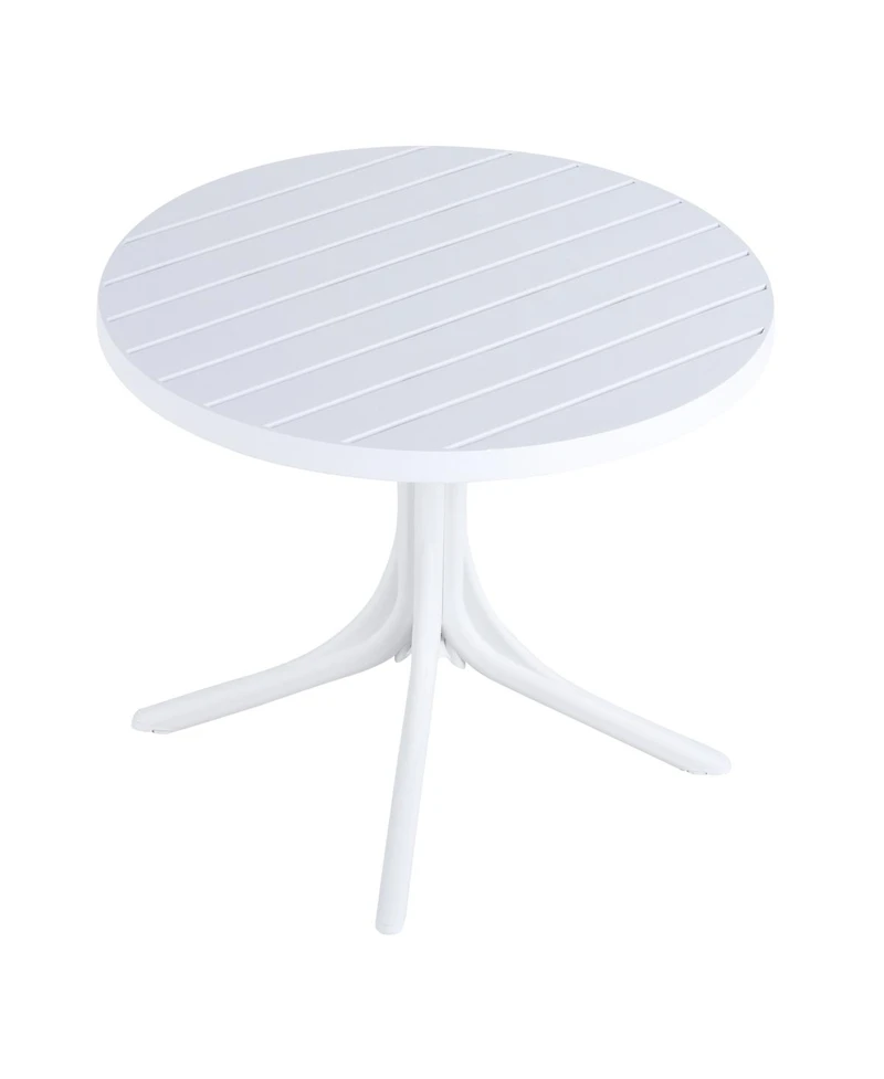 Streamdale Furniture Summer 36-Inch Modern Round Indoor/Outdoor Plastic Dining Table