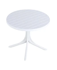 Streamdale Furniture Summer 36-Inch Modern Round Indoor/Outdoor Plastic Dining Table