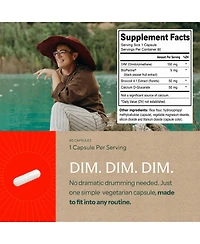 Sunergetic Dim Supplement 150mg with Broccoli Extract, Calcium D-Glucarate and Bioperine, Menopause Support for Men and Women, 60 Capsules