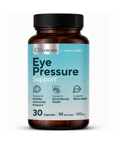 Sunergetic Eye Pressure Support Capsules with FloraGLO Lutein, affronEYE Saffron and Zeaxanthin, 30 Count