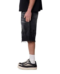 mnml Men's Baggy Flame Denim Shorts