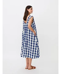 Masai Copenhagen Women's Maordella V-Neck Checked Midi Dress