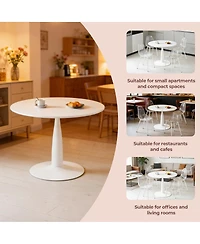 Streamdale Furniture 42" Round Tulip Dining Table with Golden Pedestal Base