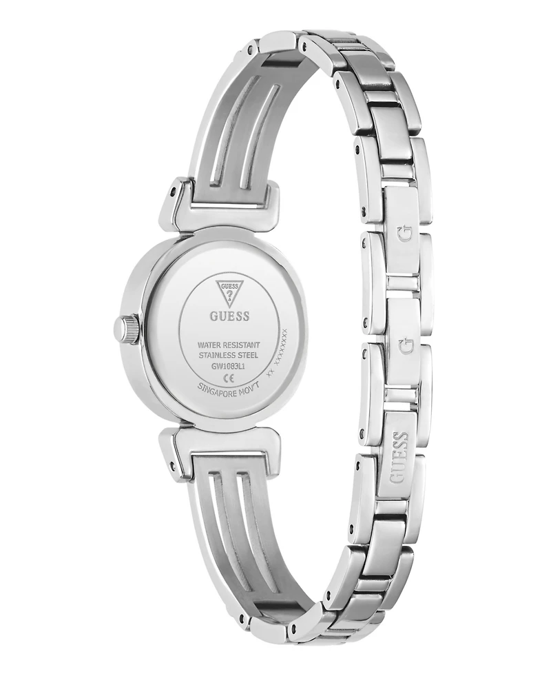 Guess Women's Quartz Silver-Tone Stainless Steel Watch 24mm