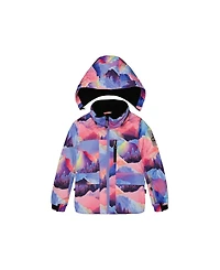 Deux par Little and Big Girl(6-14) Two Piece Play Snowsuit Mountain Print with Pants