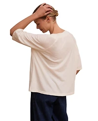 Celtic & Co. Women's Linen Blend Short Sleeve Swing Top