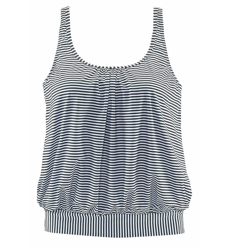 Lascana Women's Striped Loose Tankini Swimsuit Top