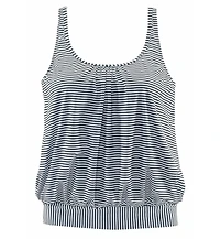 Lascana Women's Striped Loose Tankini Swimsuit Top