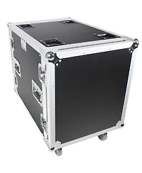ProX T-12RSS24 12U Ata Deluxe Flight Road Case with 4" Casters for Amplifier Rack Mount Module, 24" Rail Depth