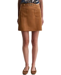 Bcbg Women's A-Line Patch-Pocket Mini Skirt