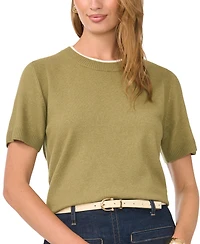Vince Camuto Women's Short-Sleeve Crewneck Sweater