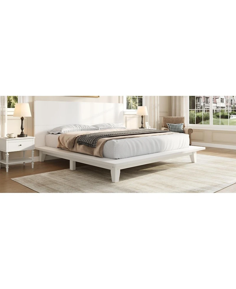 Streamdale Furniture Platform Bed Frame with Headboard