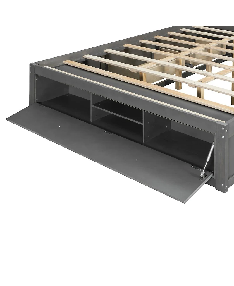 Streamdale Furniture Storage Platform Bed with 4 Drawers and Lift Footboard