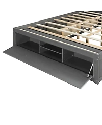 Streamdale Furniture Storage Platform Bed with 4 Drawers and Lift Footboard