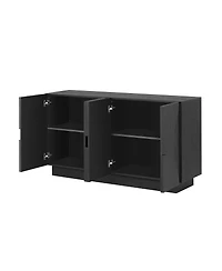Streamdale Furniture 4-Door Wood Sideboard Cabinet with Adjustable Shelves
