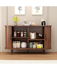 Streamdale Furniture 47''W Fluted Buffet Sideboard Cabinet with Sliding Door