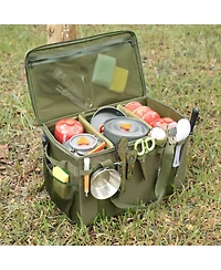 Piscifun 46L Camping Storage Trunk Organizer Durable Water Resistant Molle Utility Tote