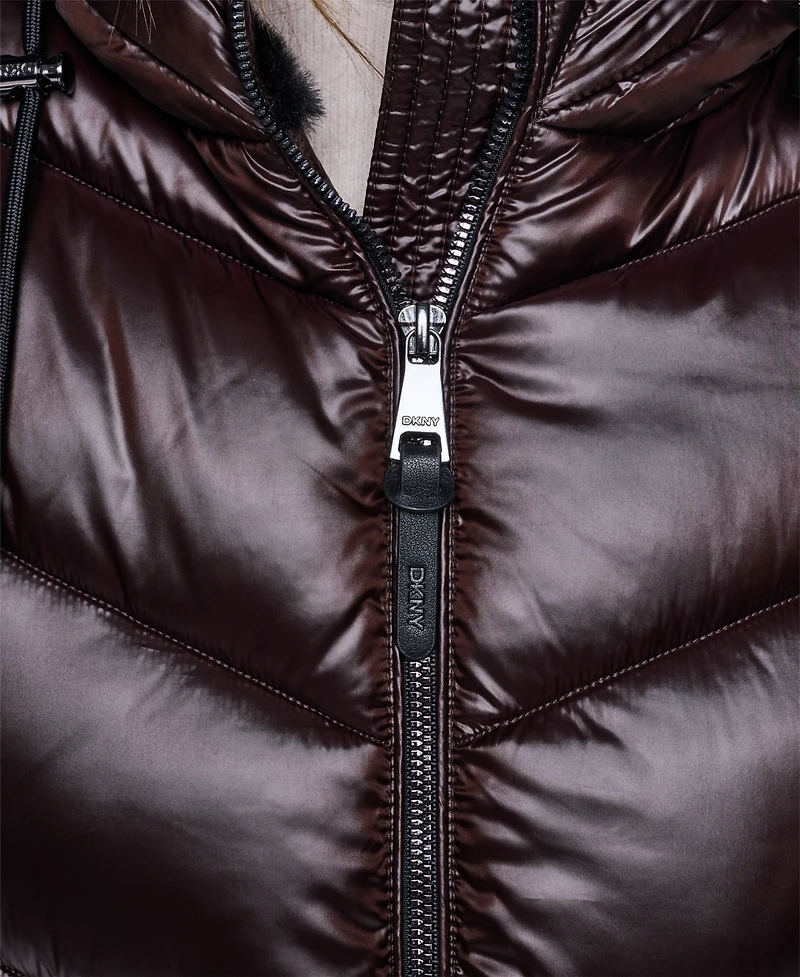 Dkny Women's Shine Hooded Puffer Coat