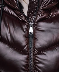 Dkny Women's Shine Hooded Puffer Coat