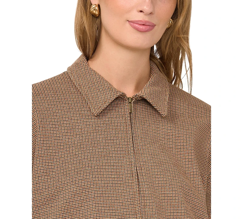 Vince Camuto Women's Collared Bubble-Hem Bomber Jacket