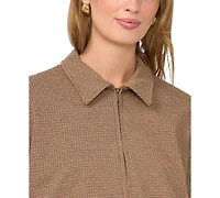 Vince Camuto Women's Collared Bubble-Hem Bomber Jacket