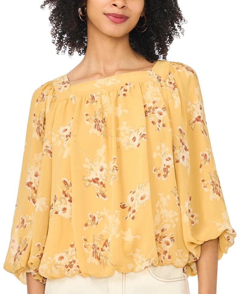Vince Camuto Women's Square Neck Bubble Blouse