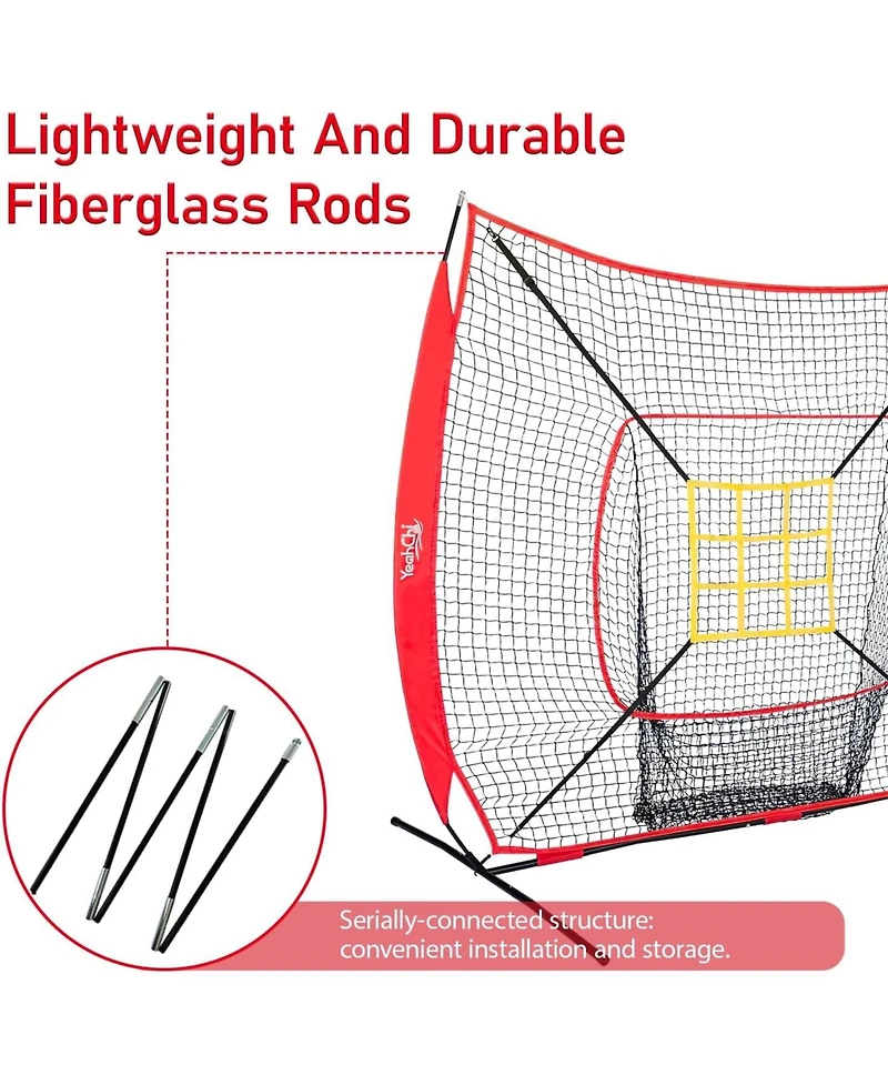 Aoligeijs 7x7 Ft Baseball Field Training Equipment