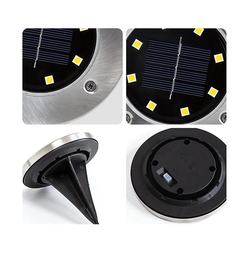 Cowin Led Solar Ground Lights Outdoor Garden Patio Light 8 Pack