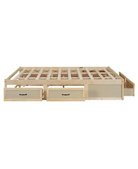 Streamdale Furniture Platform Bed with 6 Drawer