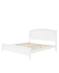 Streamdale Furniture King Size Platform Bed with Headboard with Wooden Slat Support Legs